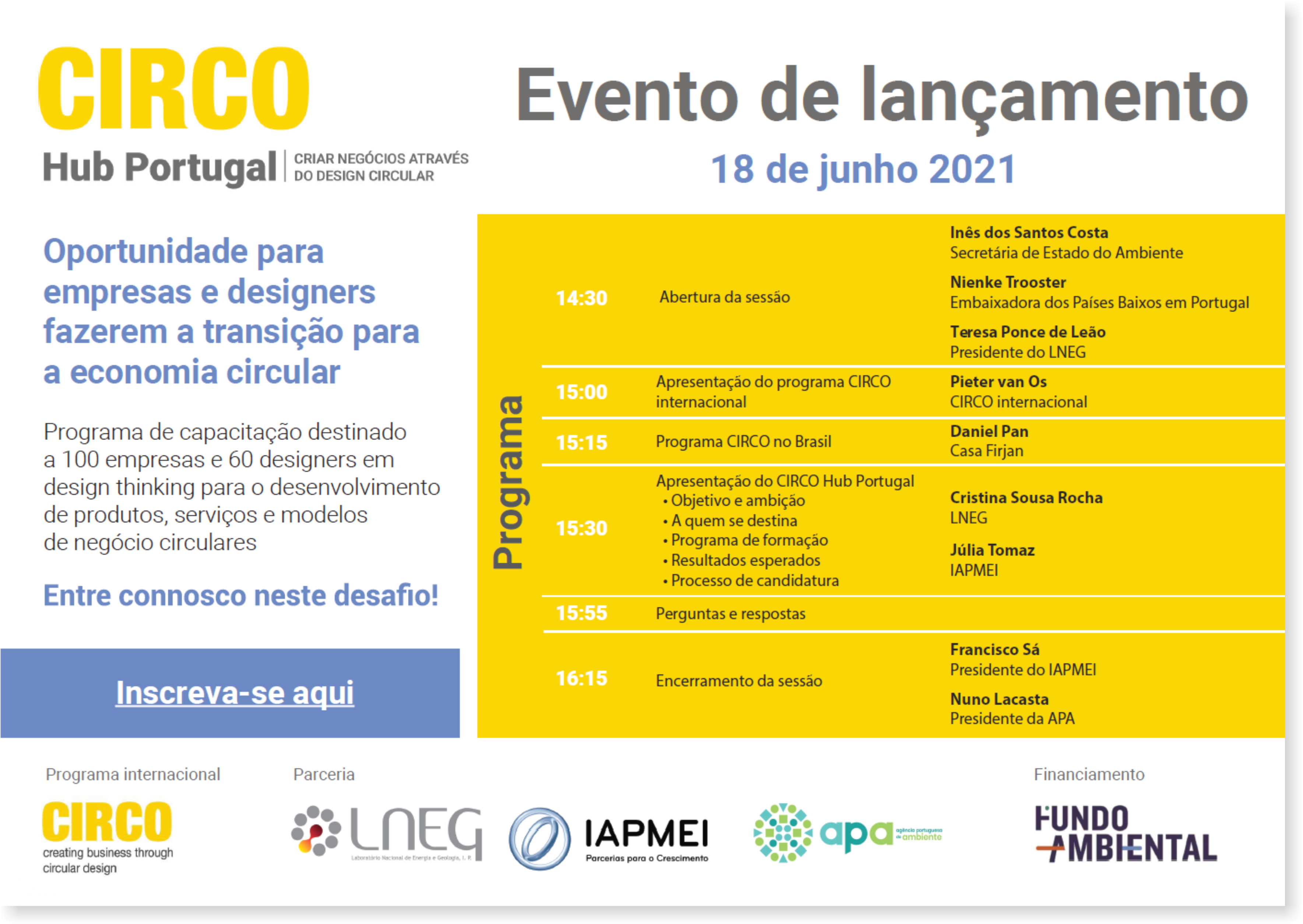 CIRCO Hub Portugal - Programa Evento Lançamento
